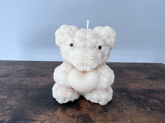 Teddy Bear Pillar Candle
