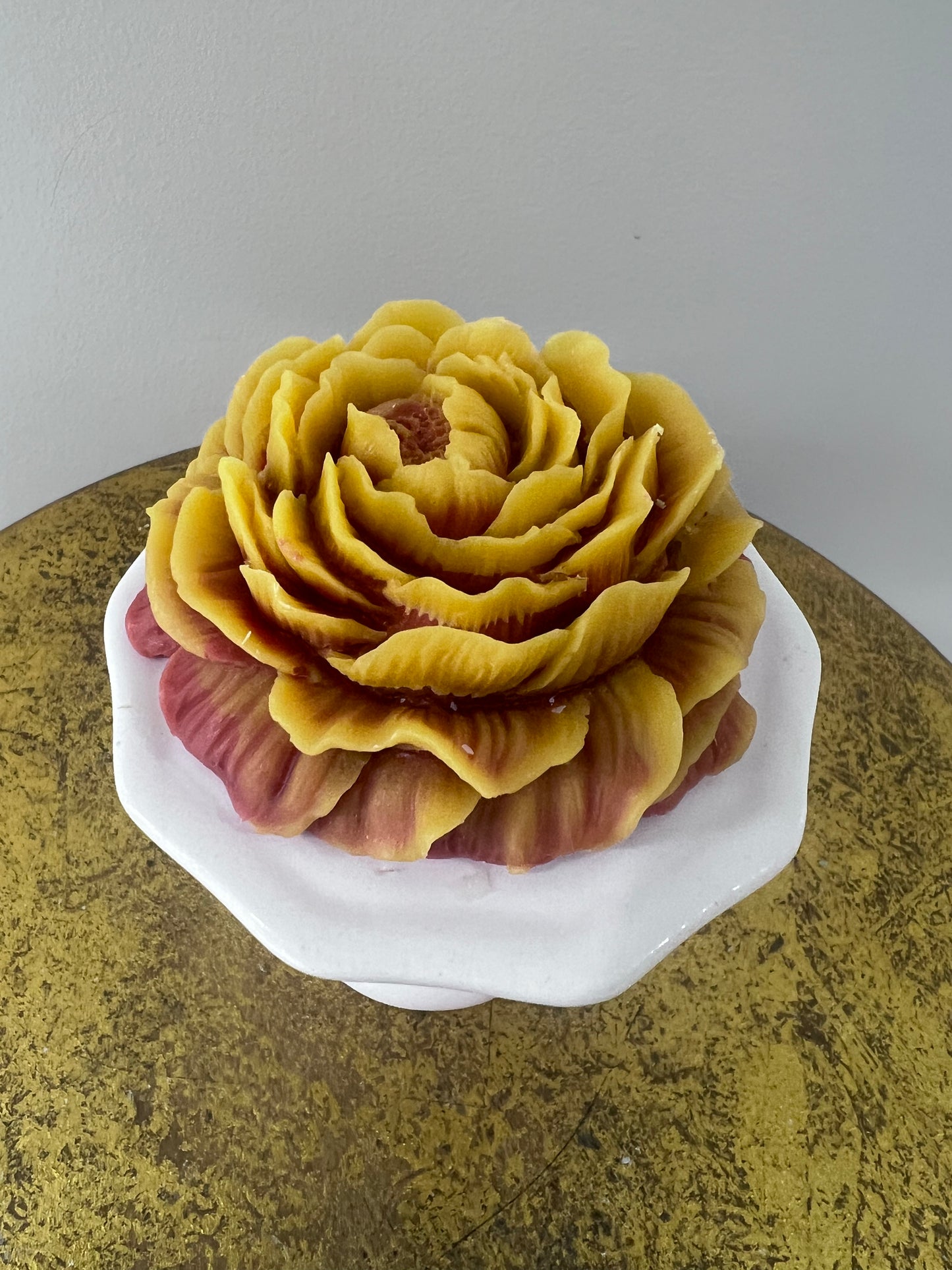 Small Flower Pillar Candle