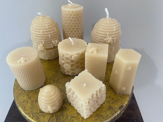 100% Beeswax Pillars